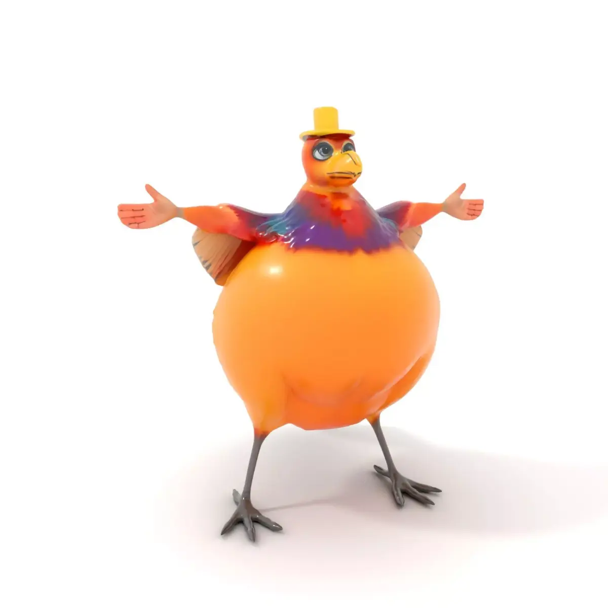 Cheery Feathered Bird model pack Low-poly 3D model