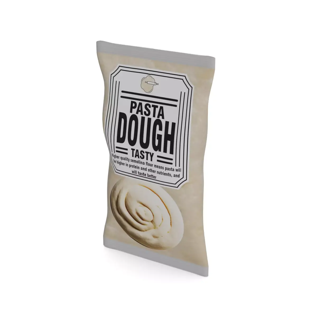 Fresh pasta dumplings and dough Dough Low-poly 3D model