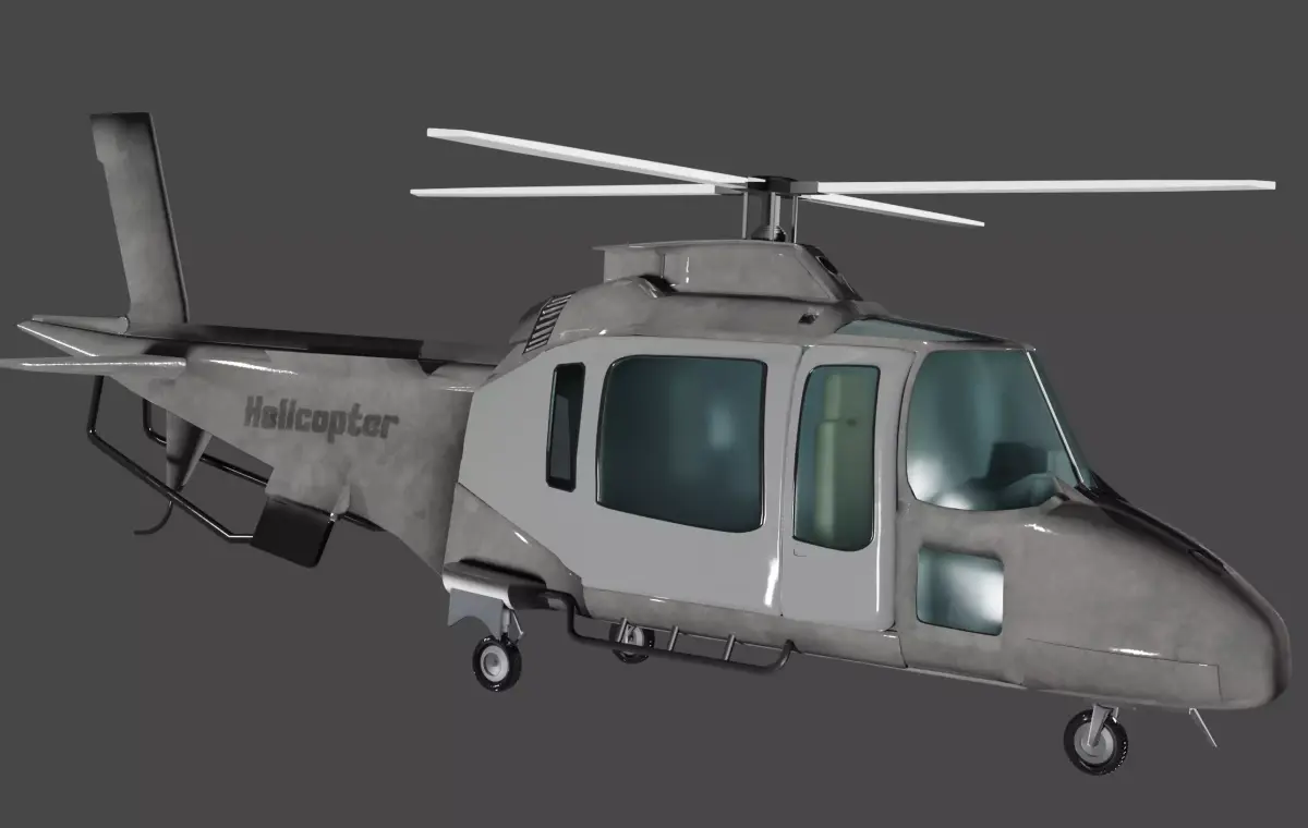 Helicopter 01 Low-poly 3D model