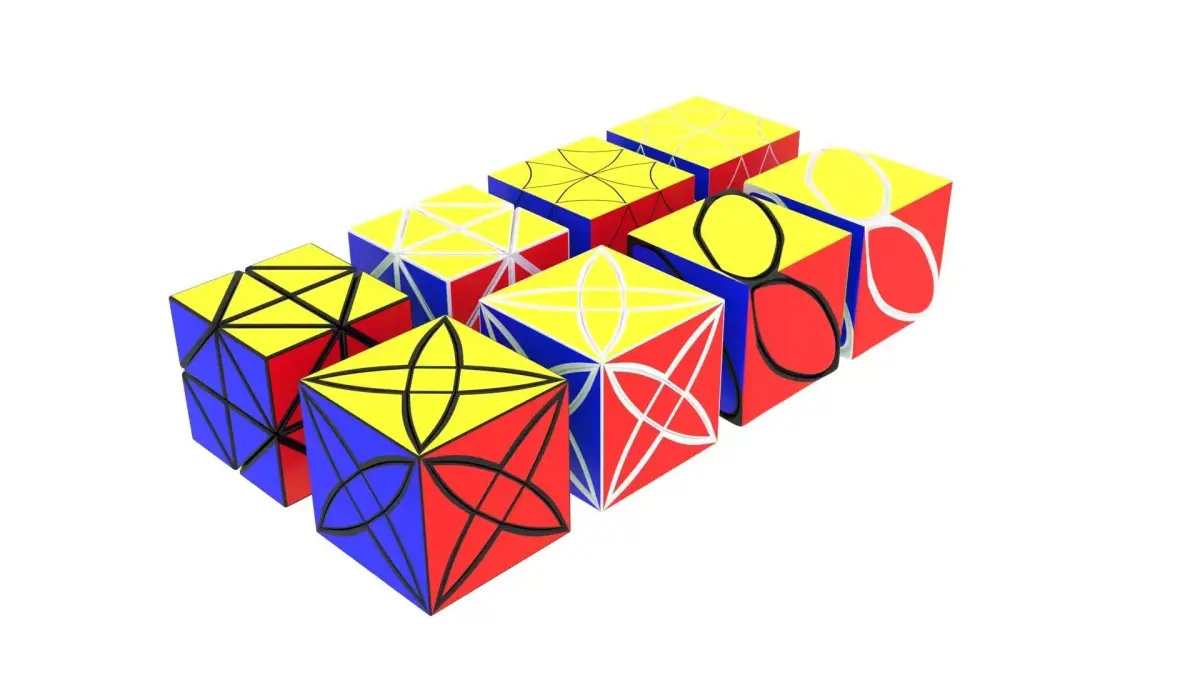 Rubiks Cubes Collection 3D model