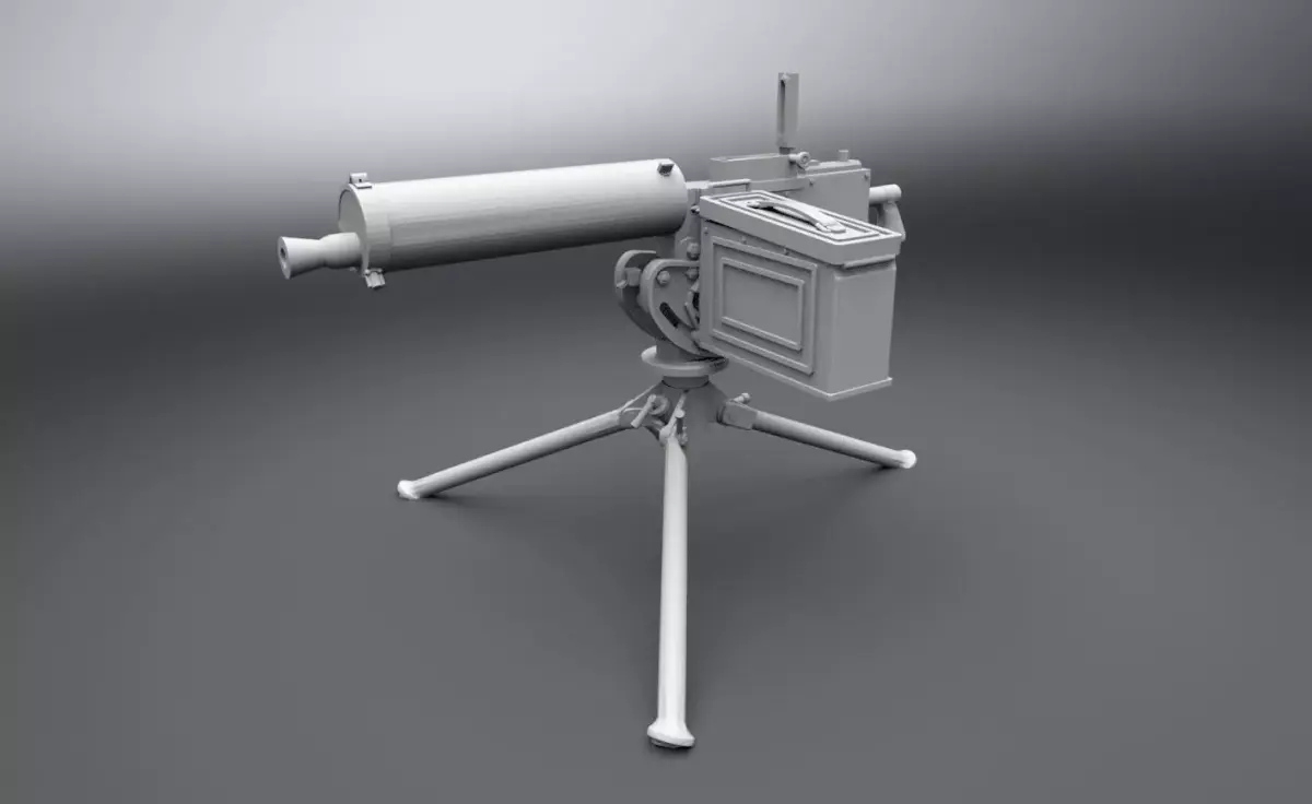 Browning 1917 Scale model 3D print model
