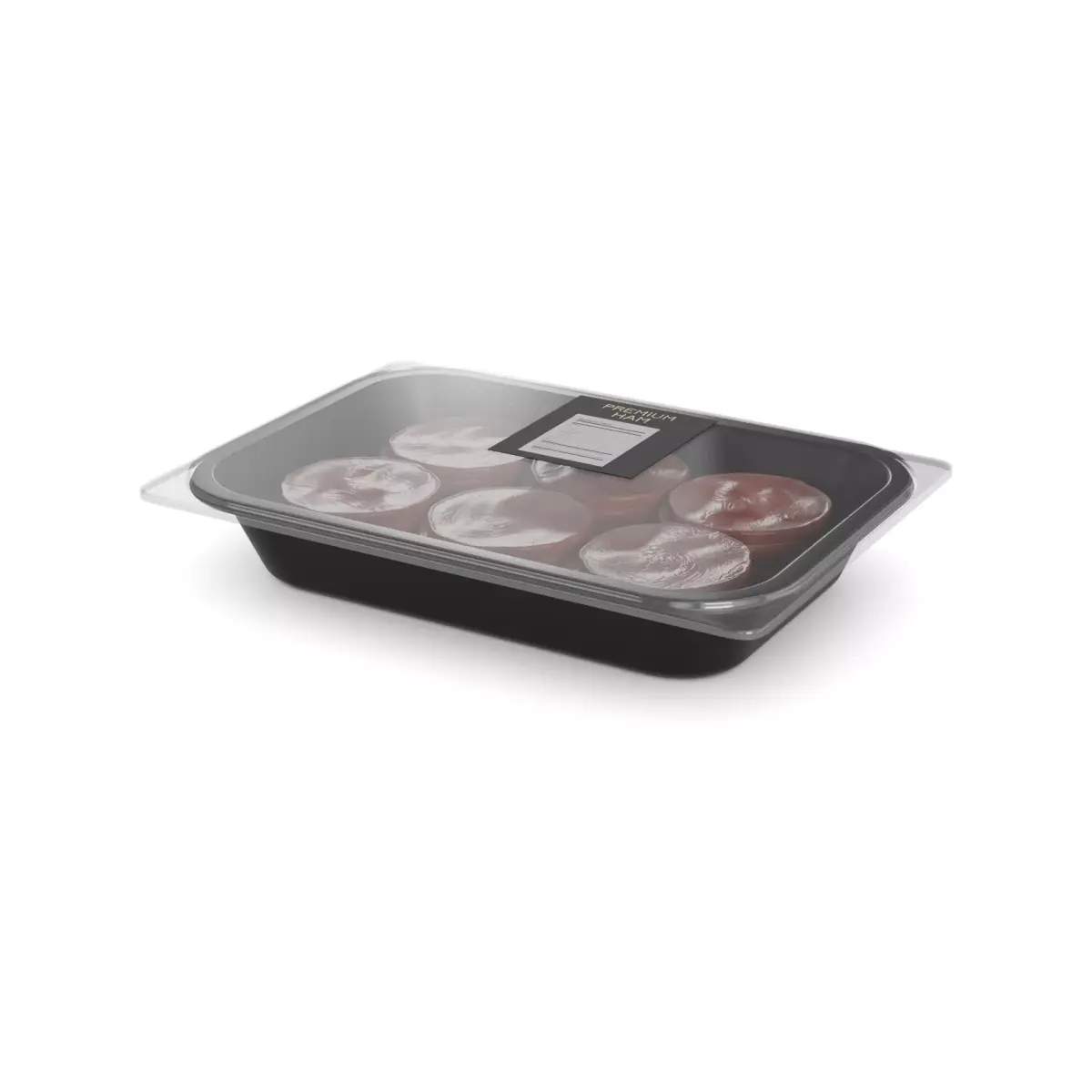 Dried meats Smoked Ham Slices 3D model
