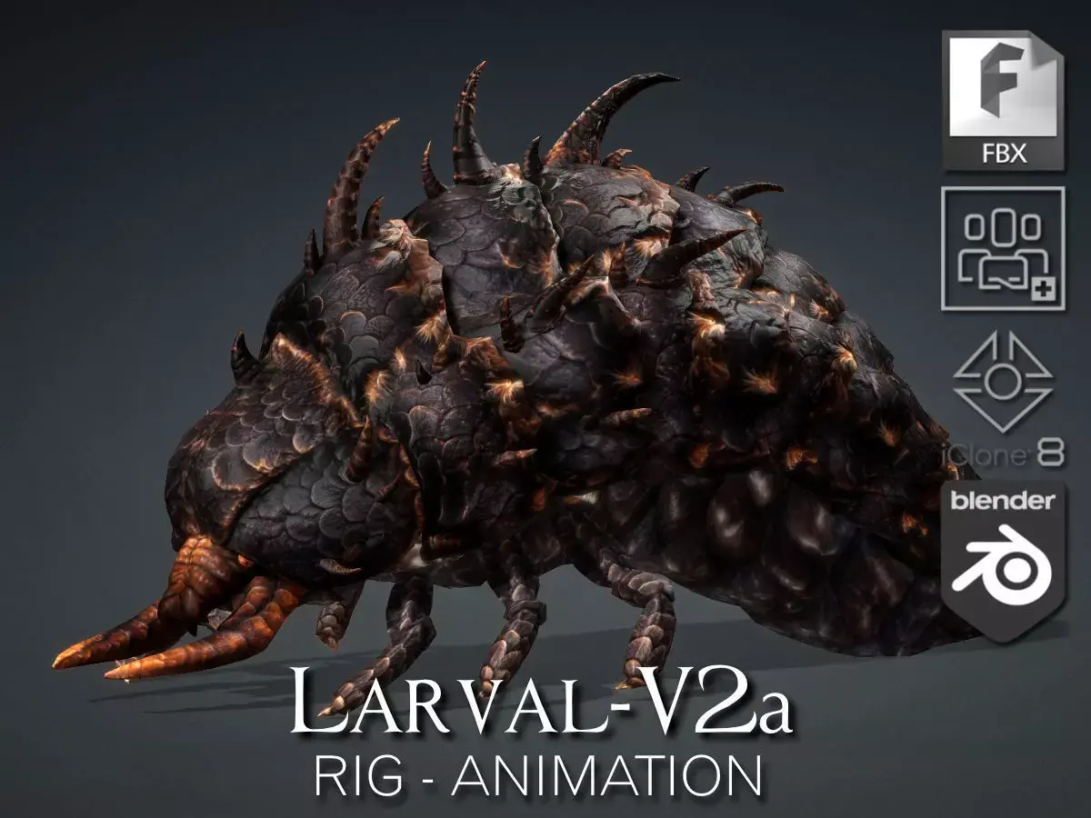 Larval-V2a 3D model