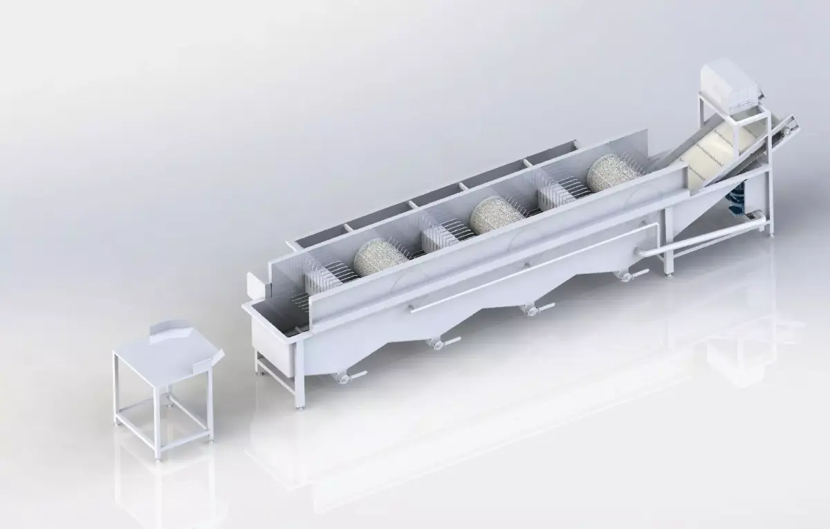 Bean sprouts cleaning machine 3D model