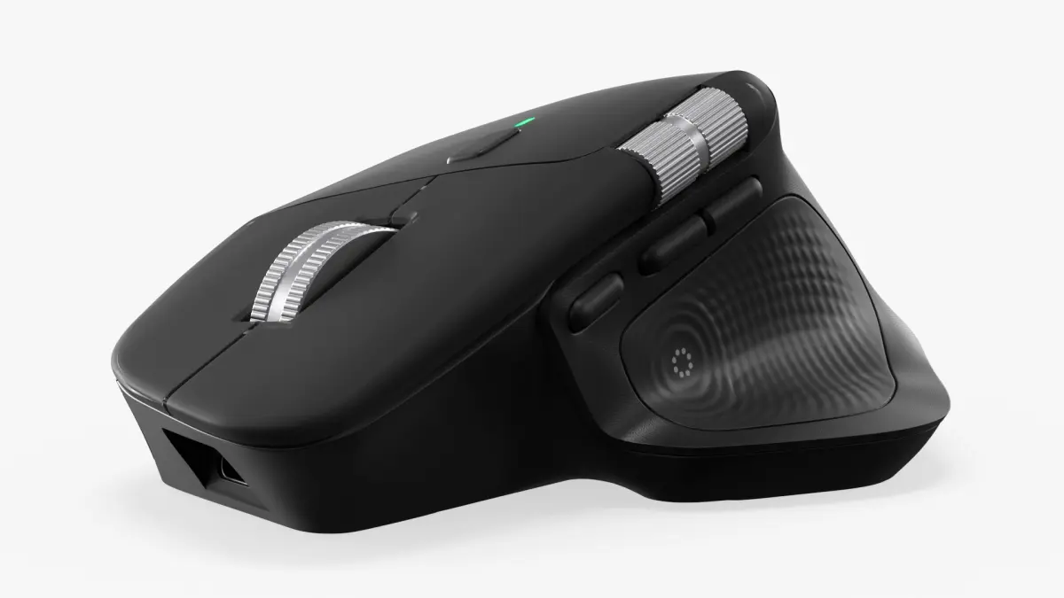 Multi-Scroll Bluetooth Office Mouse Black 3D model