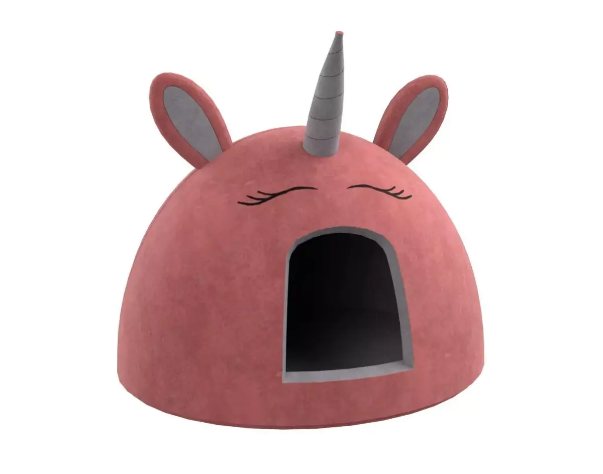 Unicorn Meow Hut Cat Hut Cat Tent Cozy Red 3D model