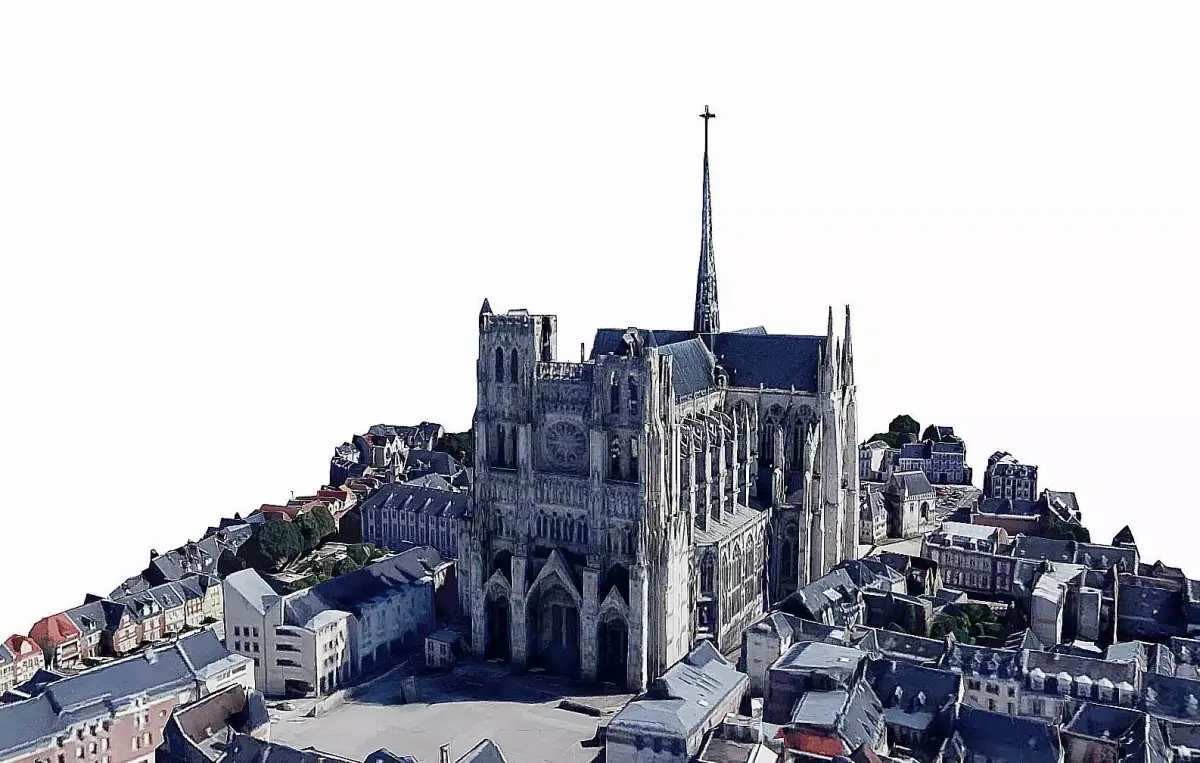 Amiens Cathedral - Notre-Dame  Low-poly 3D model
