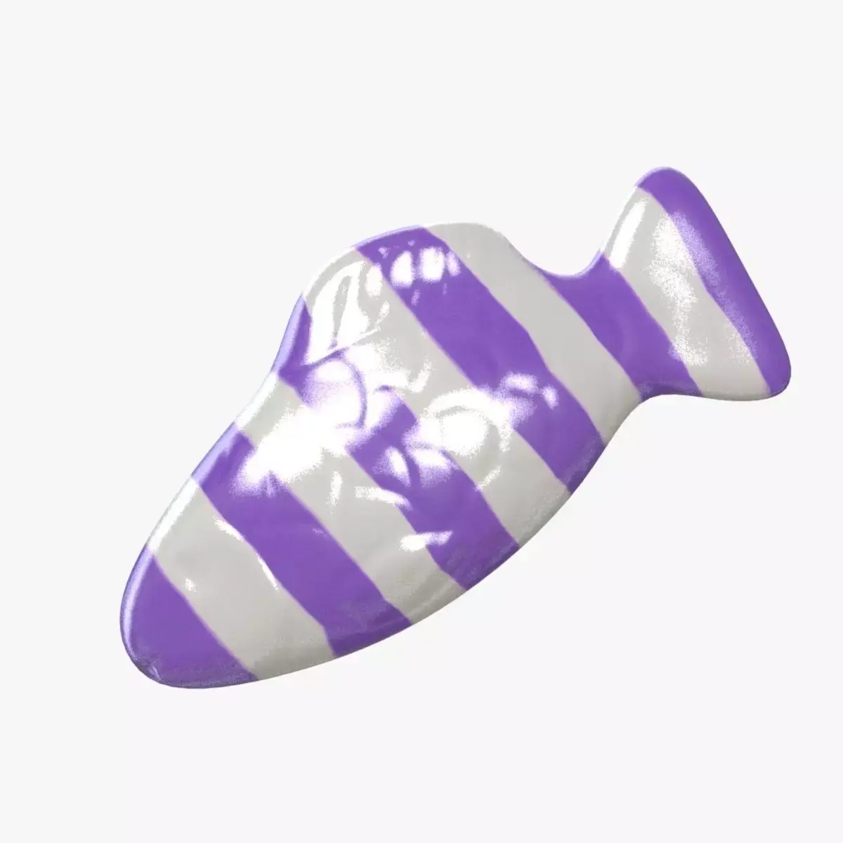Swedish Fish Purple Stripe 3D 3D model