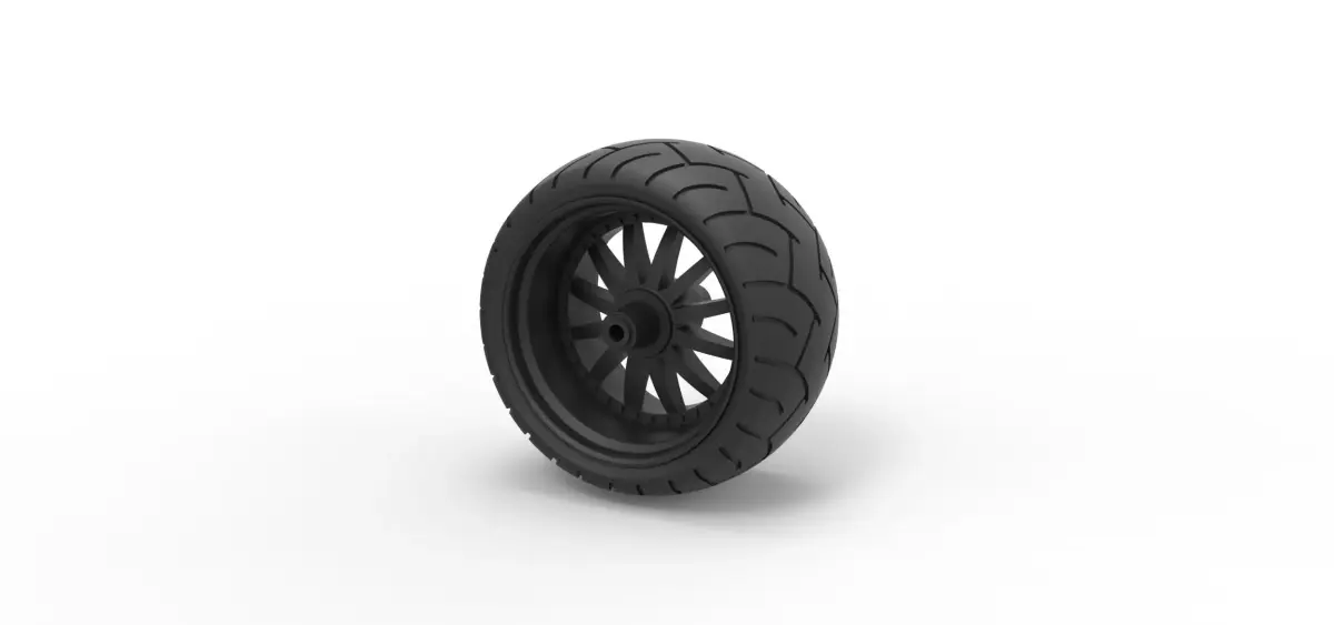 Wide rear wheel from Chopper 3D print model