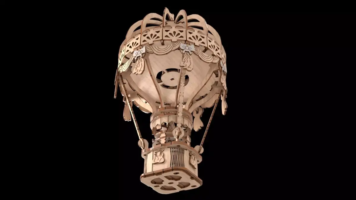 Wooden balloon 3D model