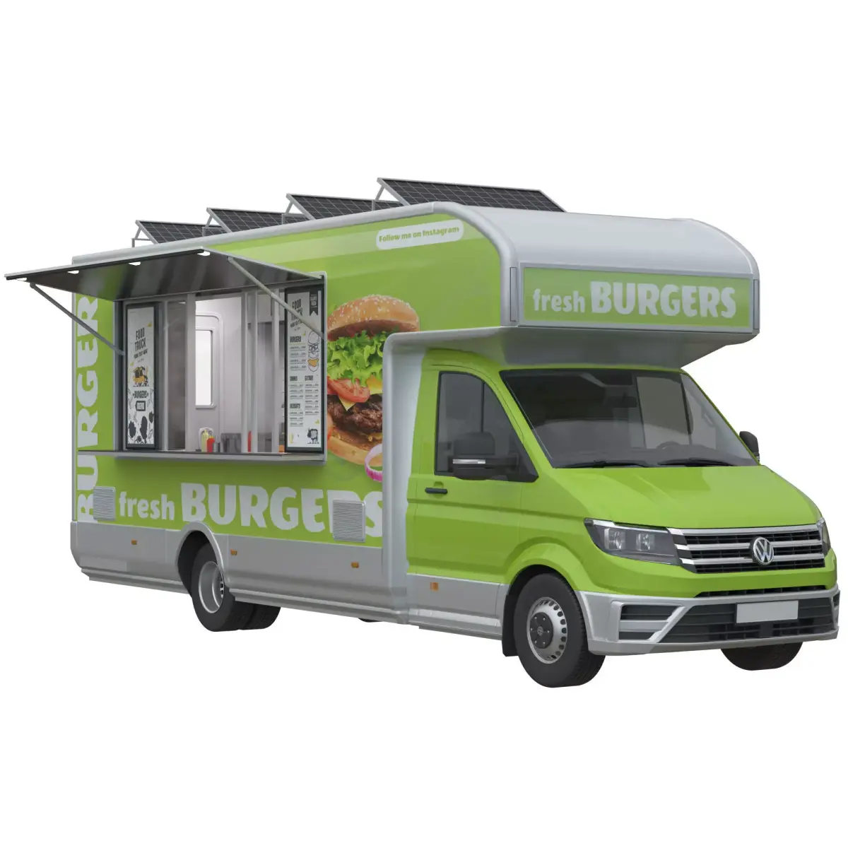 Food Truck VW Crafter 2 MAXI 3D model