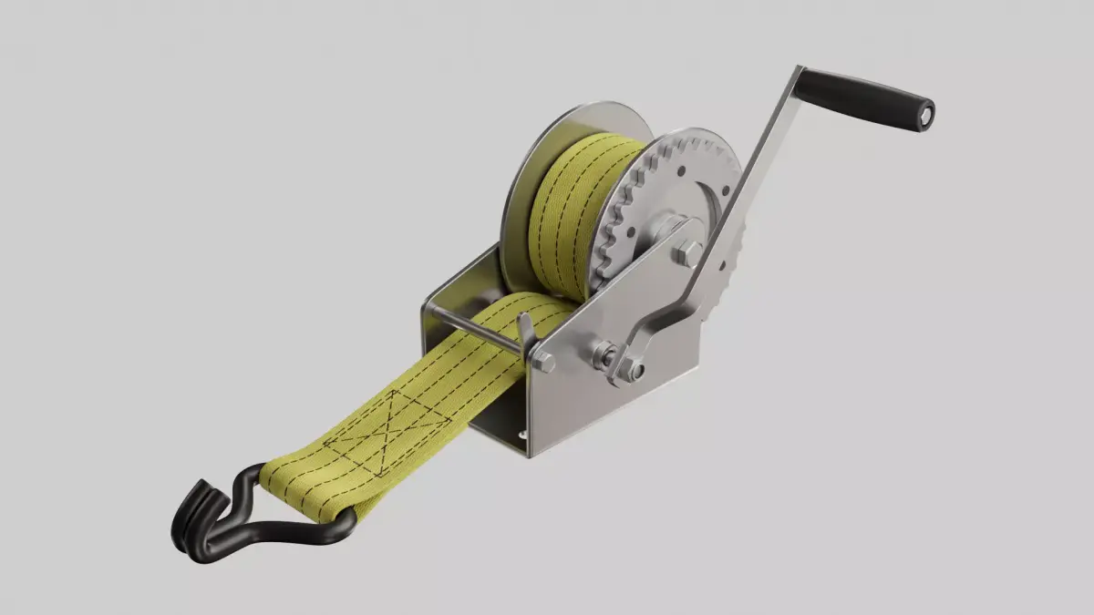 Manual winch 3D model