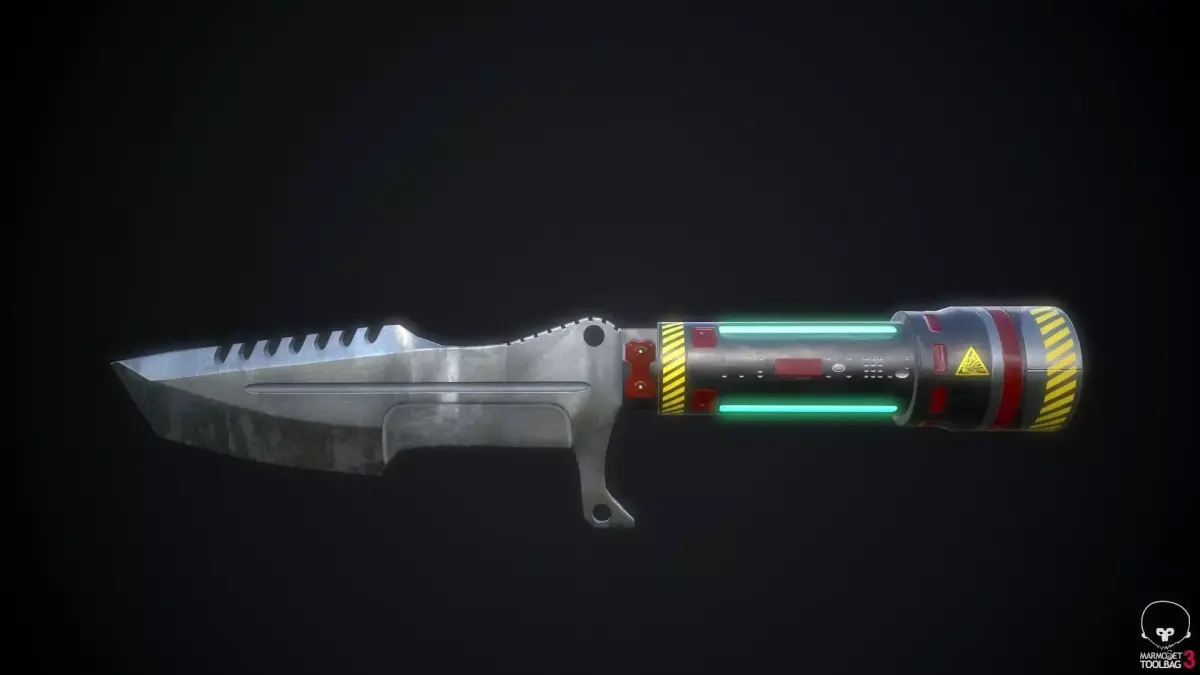 Sci-Fi Exploding Throwing Knife low poly model Free low-poly 3D model