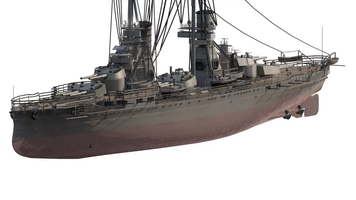 WW1 DETAILED STEAM GENERIC BATTLESHIP 3D model