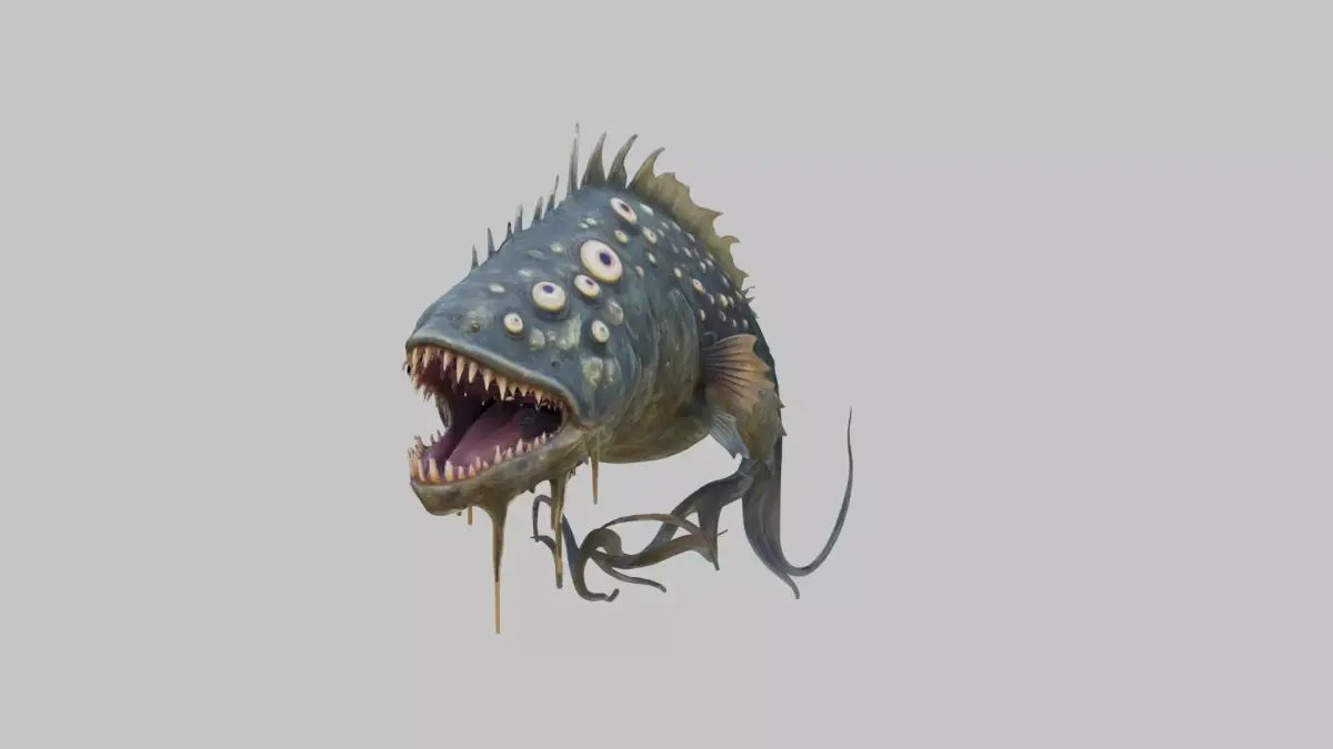 Abyssal Glare Monster 3D Model Low-poly 3D model