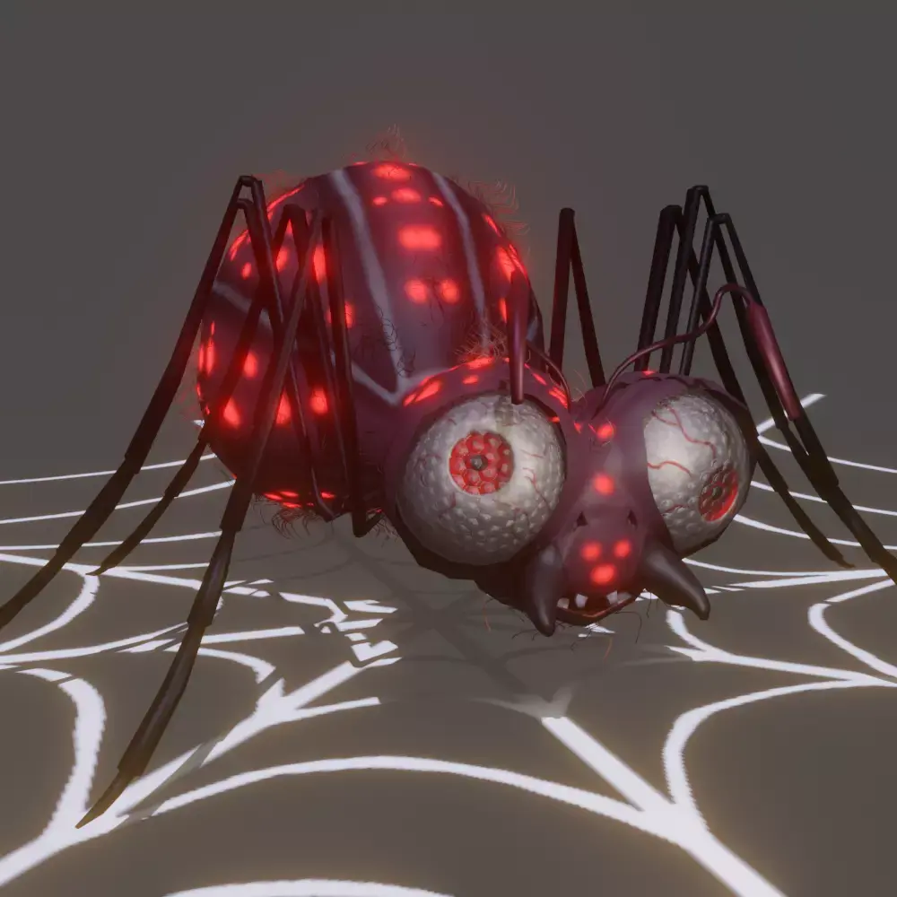 spider Low-poly 3D model 2