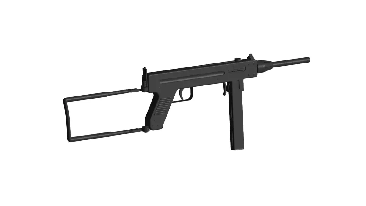 Madsen M-50 submachine gun 3D model