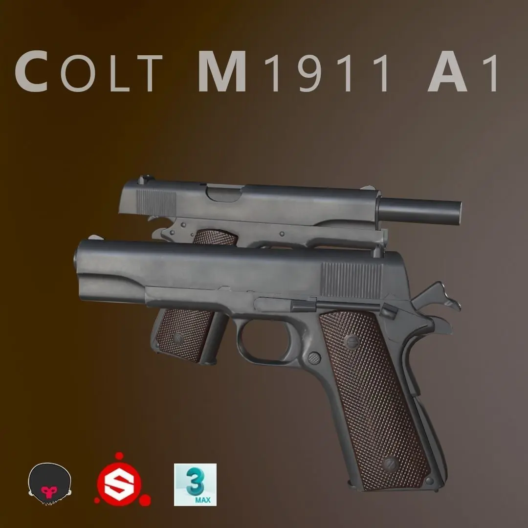 Colt 1911 A1 Low-poly 3D model