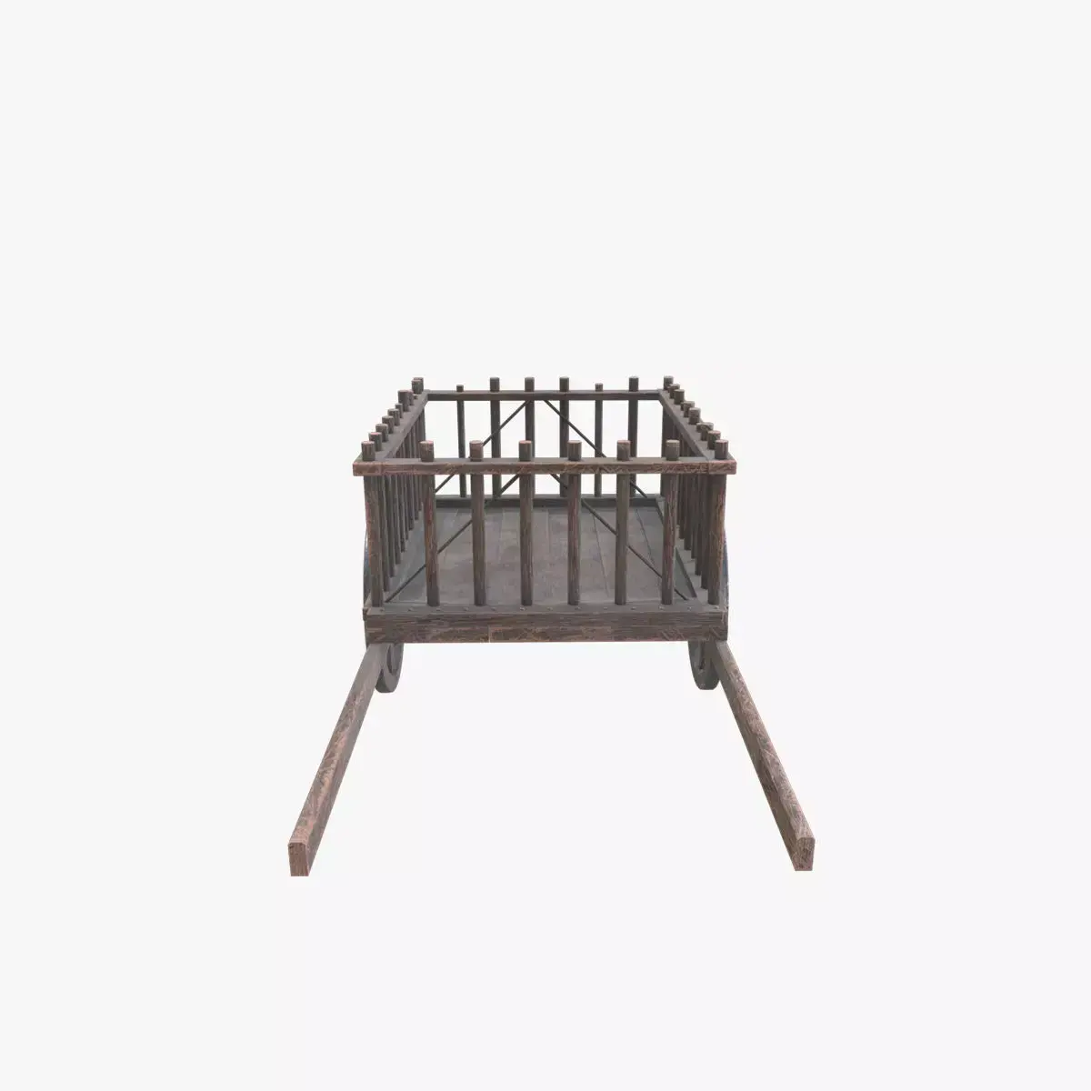 Medieval Wagon Low-poly 3D model get