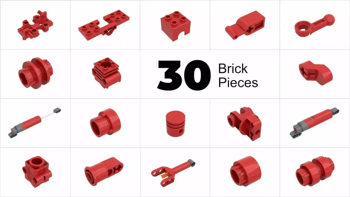 TwindBricks3D - 30 Technic Gear -- Driving collection 3D print model