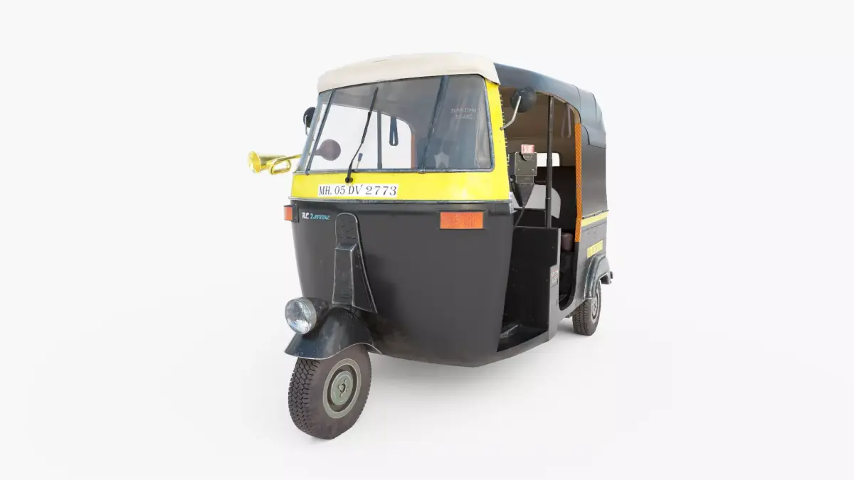 Bajaj Indian Auto Rickshaw 3D model
