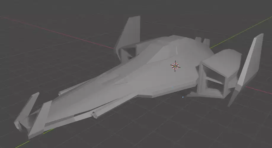 3d StarFighter star wars spaceship Low-poly 3D model
