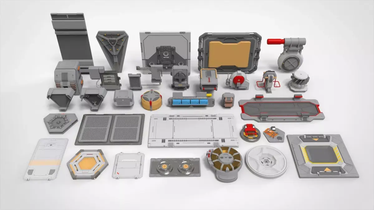 Sci-fi Architecture kitbash 52 3D model