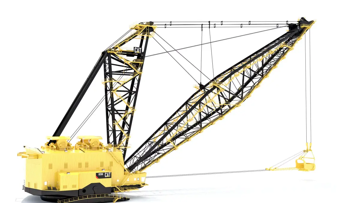 Dragline 3D model crane 3D model