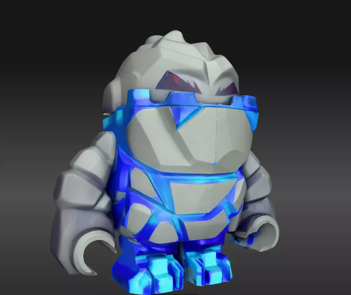 Ancient Rock Monster Low-poly 3D model