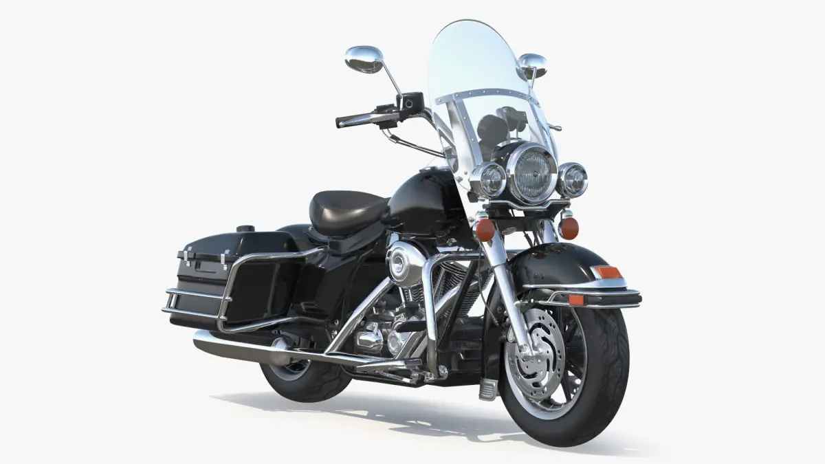 Classic Road King Motorcycle Black  purchase 3D model