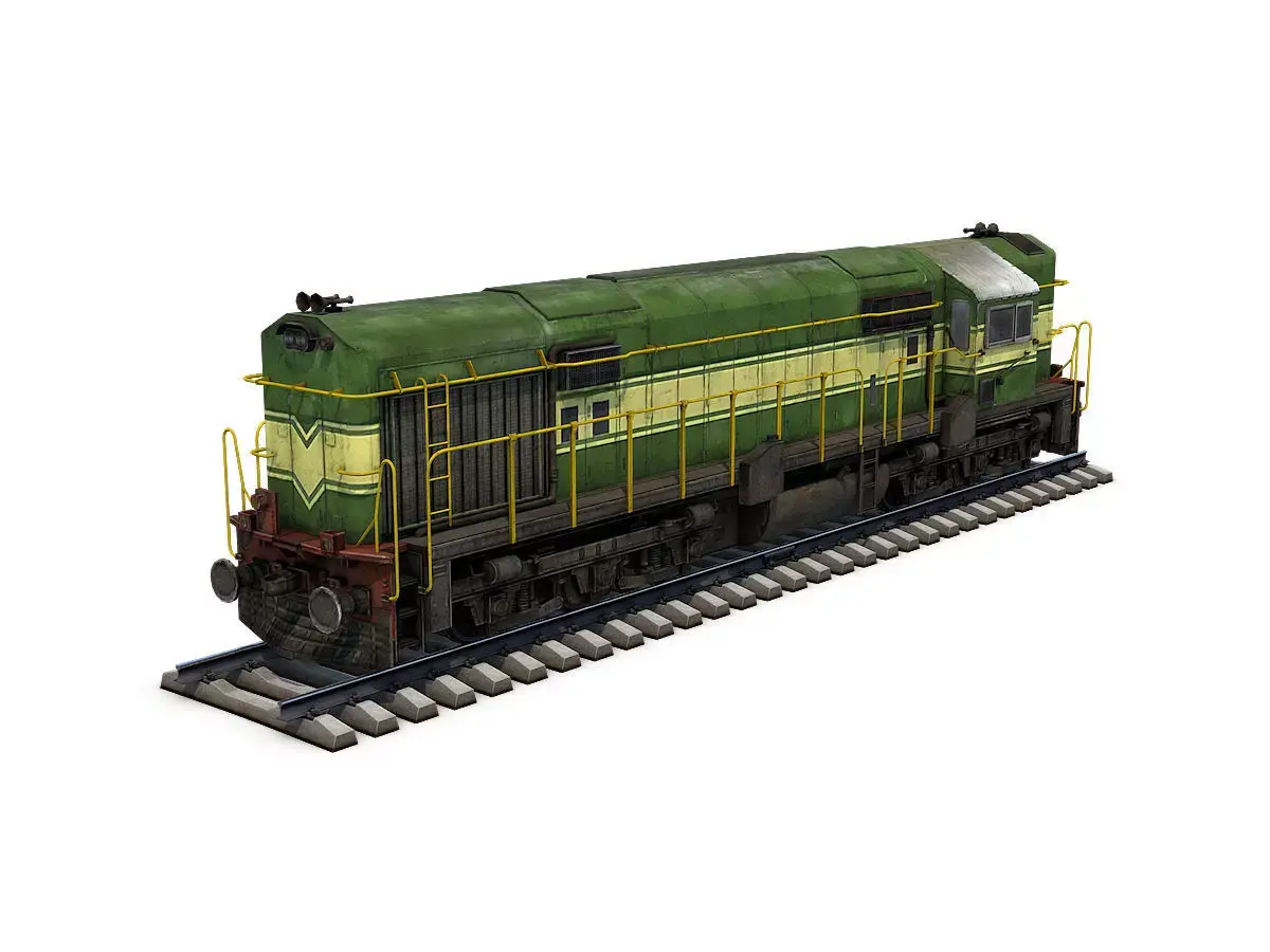 Locomotive train Low-poly 3D model purchase