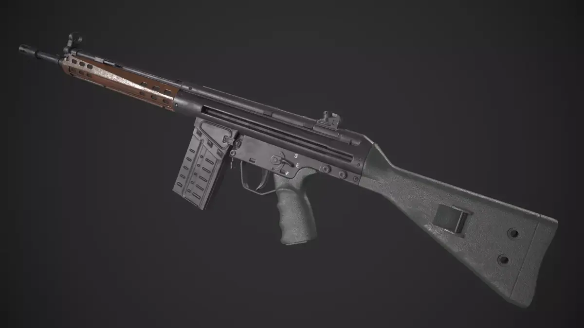Heckler and Koch Gewehr 3 A3 Low-poly 3D model