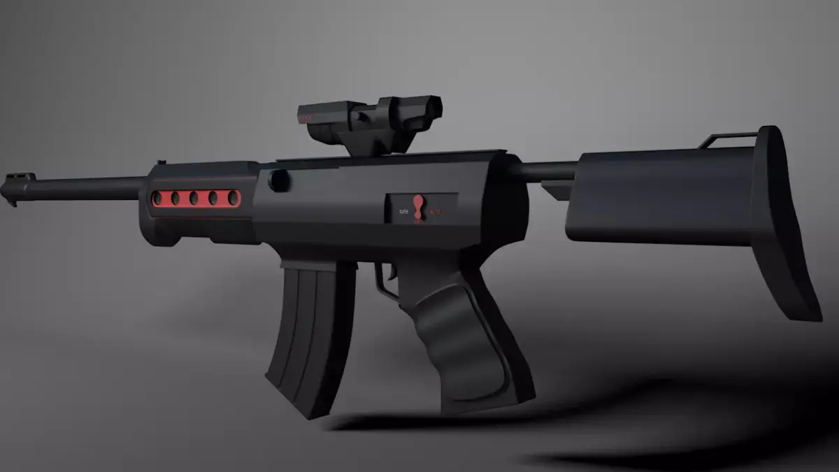 New weapon for your games Low-poly 3D model