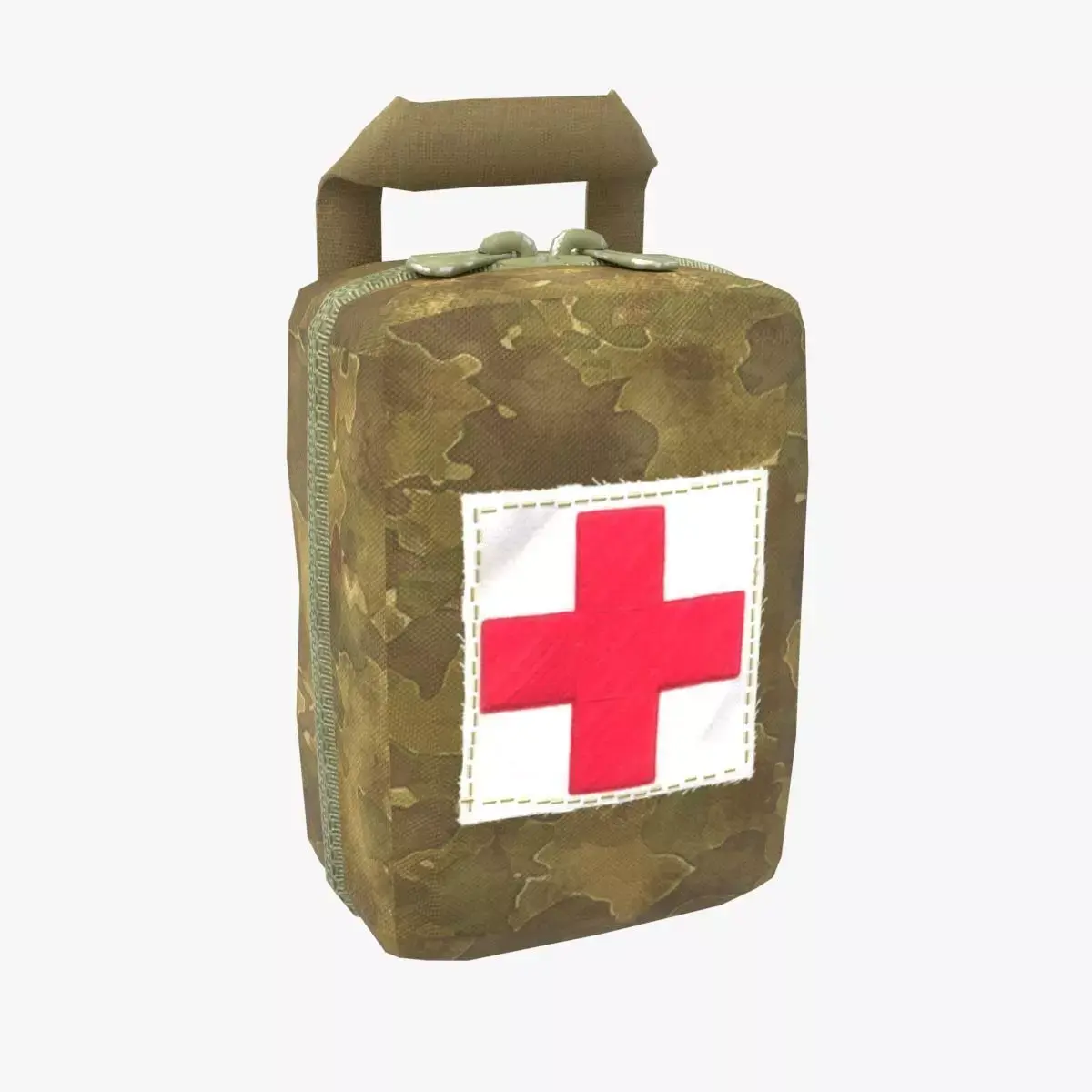 Military First Aid Kit Low-poly 3D model purchase