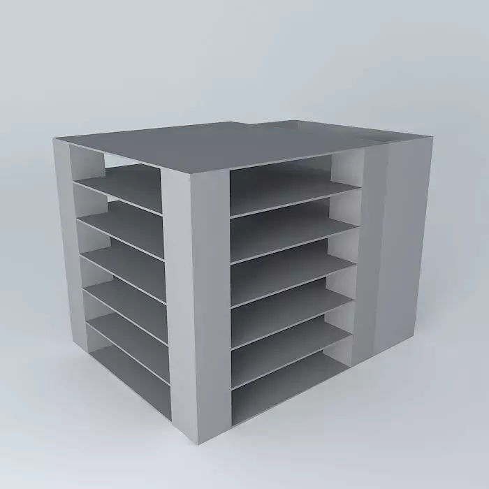 Parking stack of shelves Free 3D model