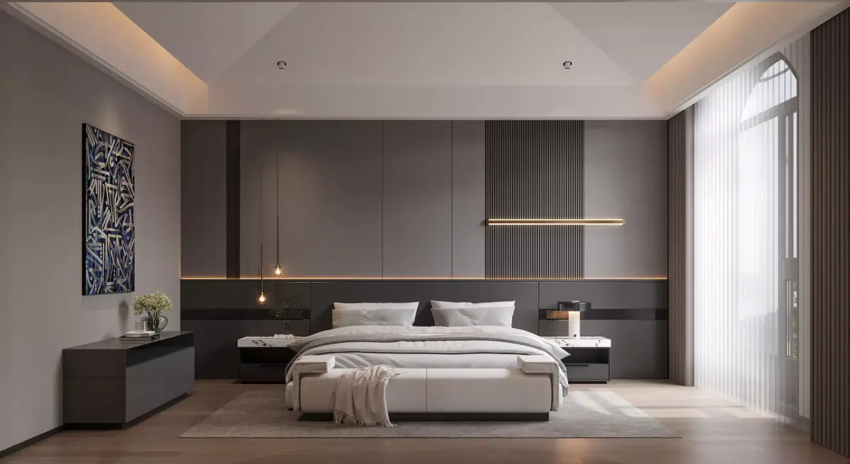 Modern Master Bedroom Suite 3D model