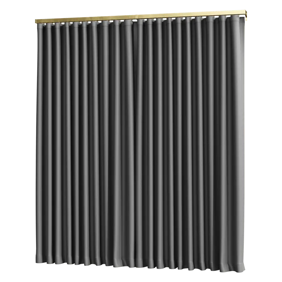 Ripple Fold Closed Curtains Model, Gray 