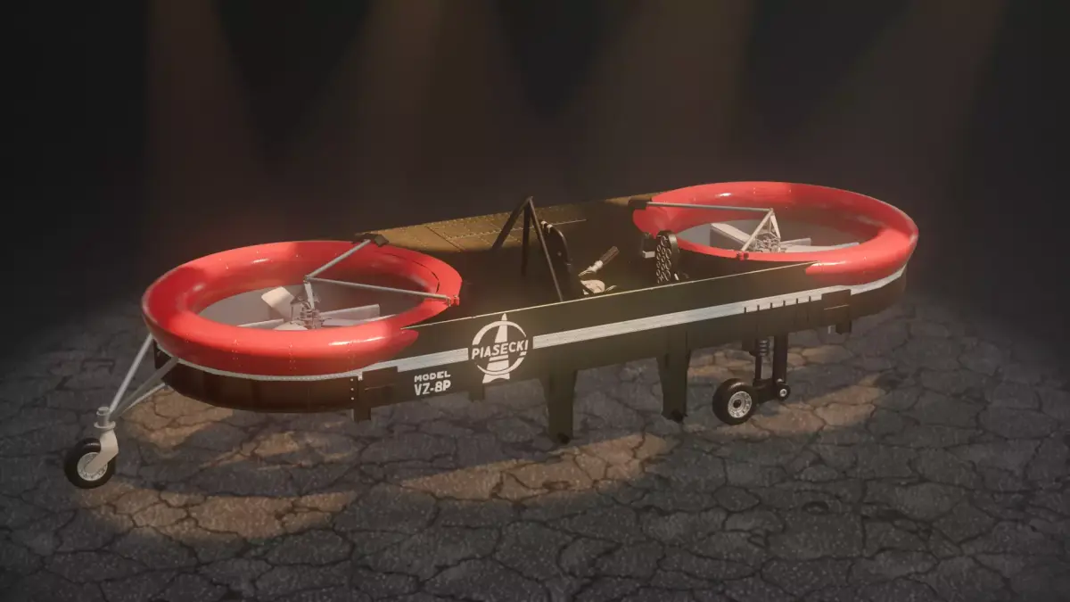Piasecki VZ-8 - The AIRGEEP Low-poly 3D model
