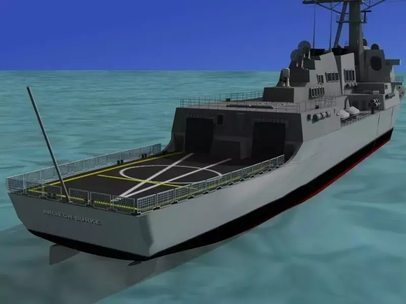 Burke Class Destroyer DDG 100 USS Kidd 3D model
