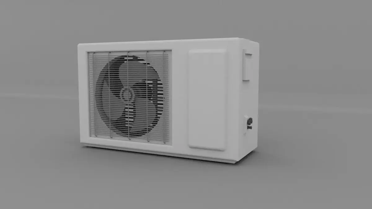 AC outdoor model Low-poly 3D model