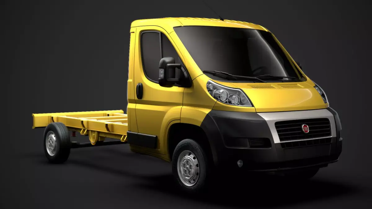 Fiat Ducato Chassis Truck Single Cab 3800WB 2014 3D model