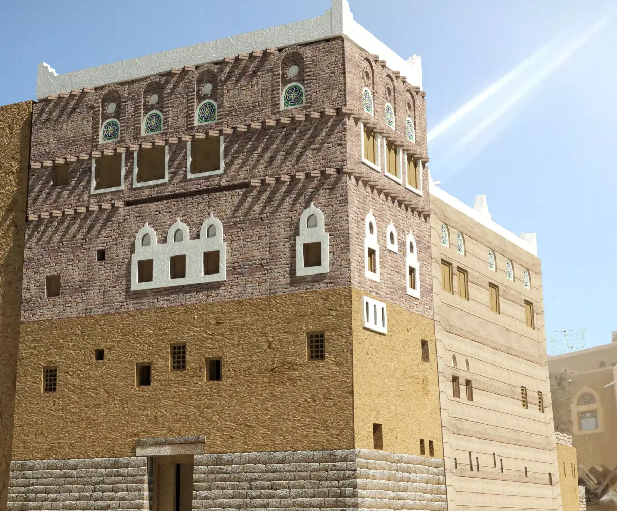 Historical Yemeni house - with high detailed exterior 3D model