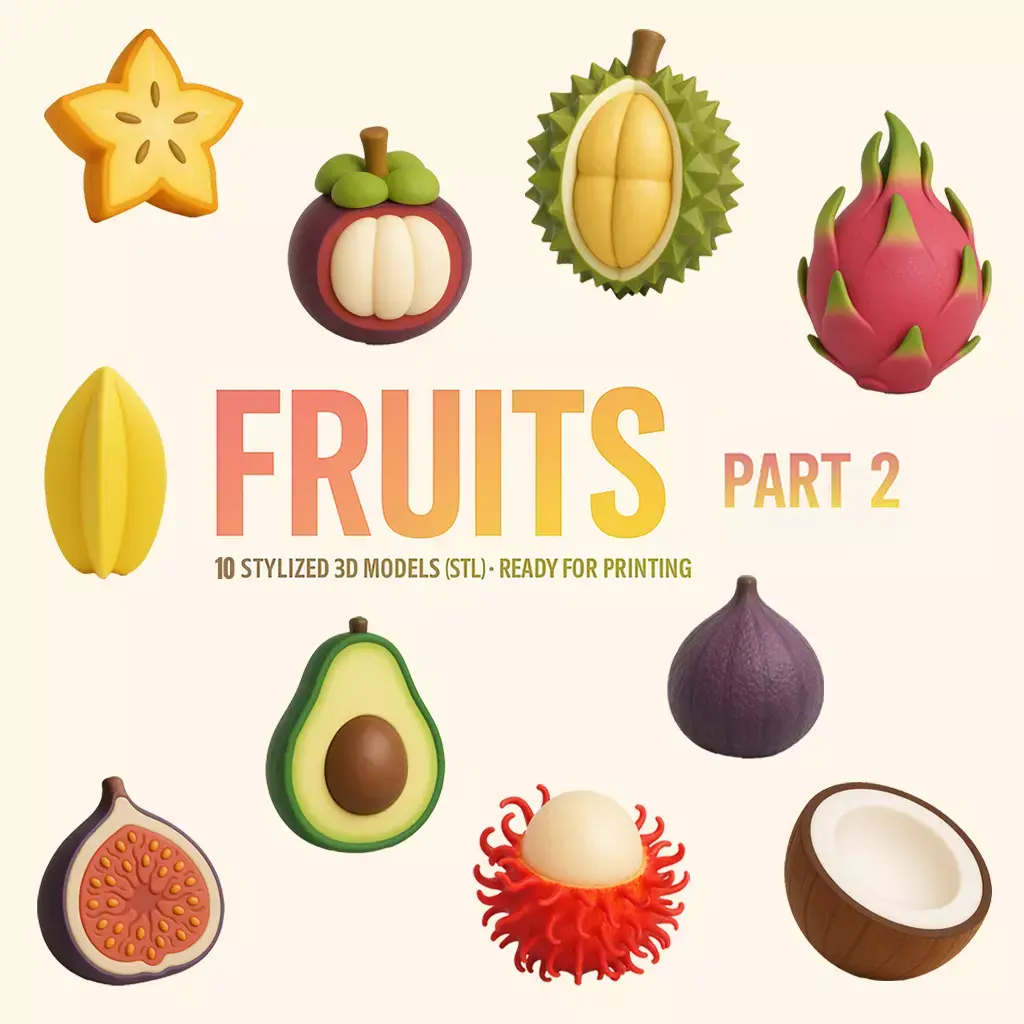 FRUIT FRIENDS PACK  PART 2 3D print model