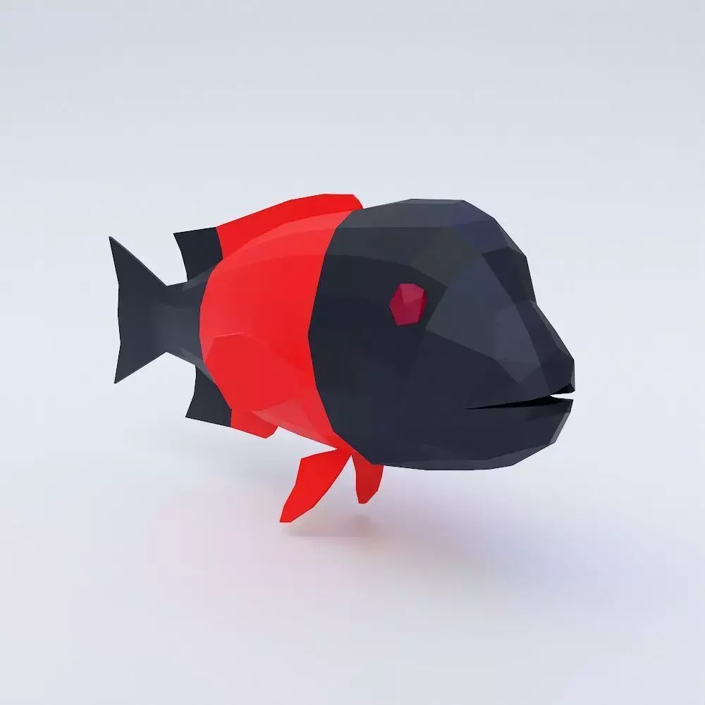 California sheep head fish 3d model  Low-poly 3D model