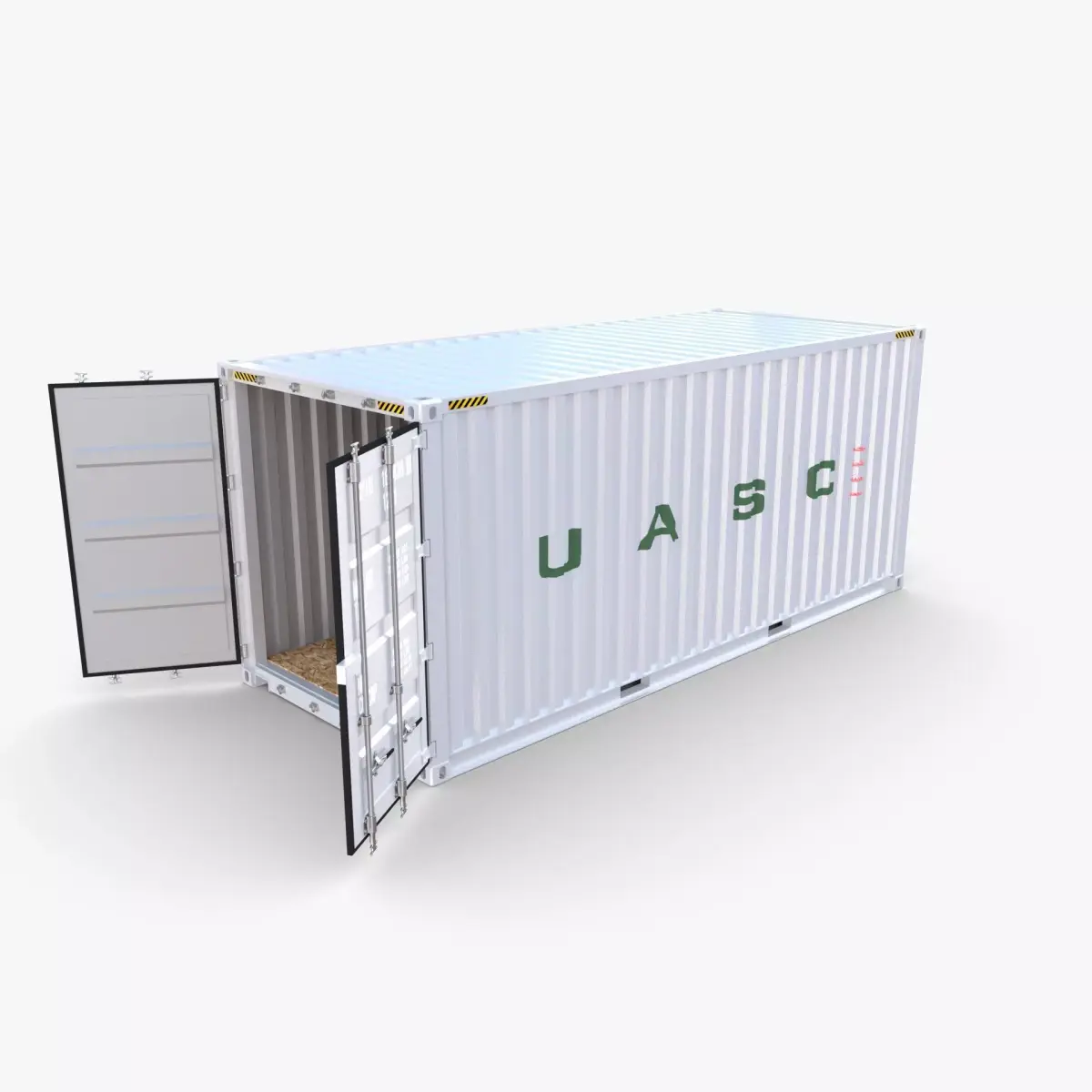 20ft Shipping Container UASC v2 3D model