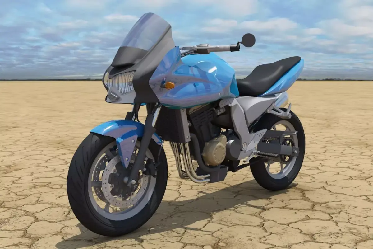 Kawasaki Z650 Motorcycle 3D model