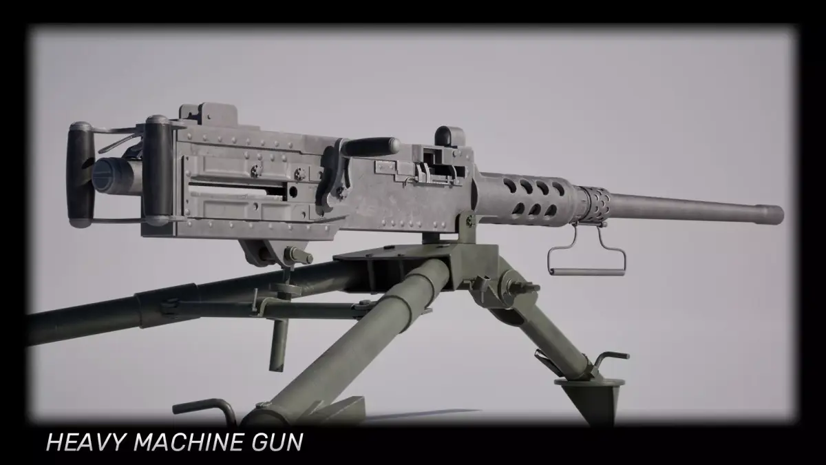 M2 Browning Heavy Machine Gun Low-poly 3D model