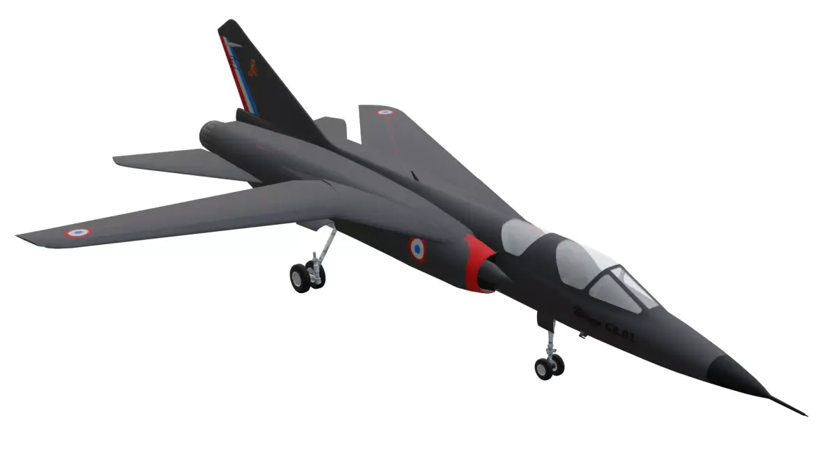 Dassault Mirage G8 Low-poly 3D model