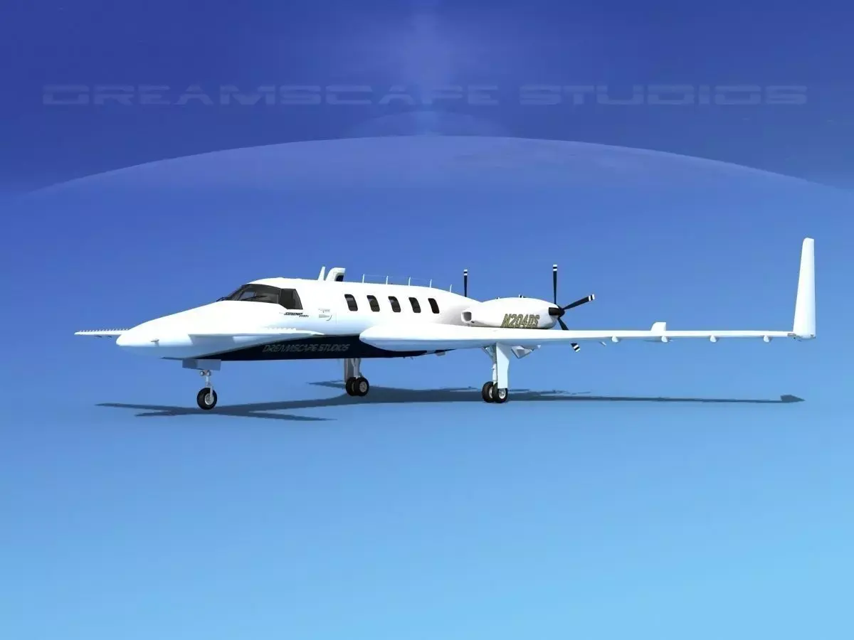Beechcraft Starship 2000 T08 3D model