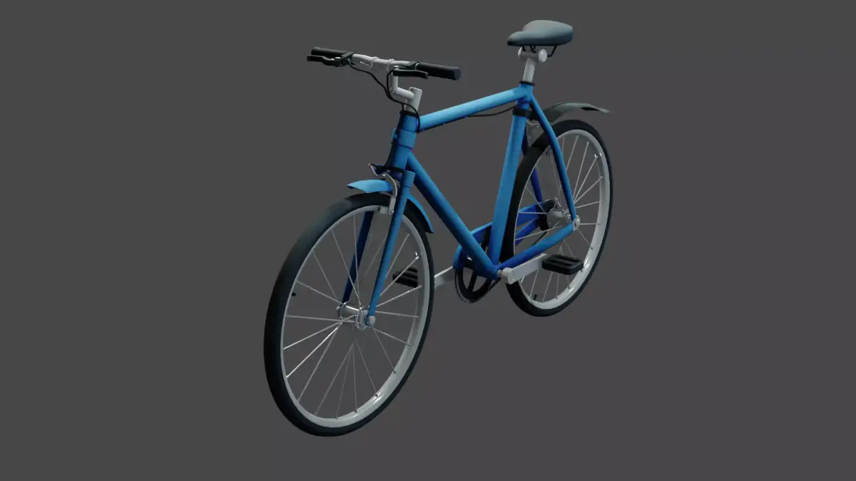 Bicycle Low-poly 3D model 17